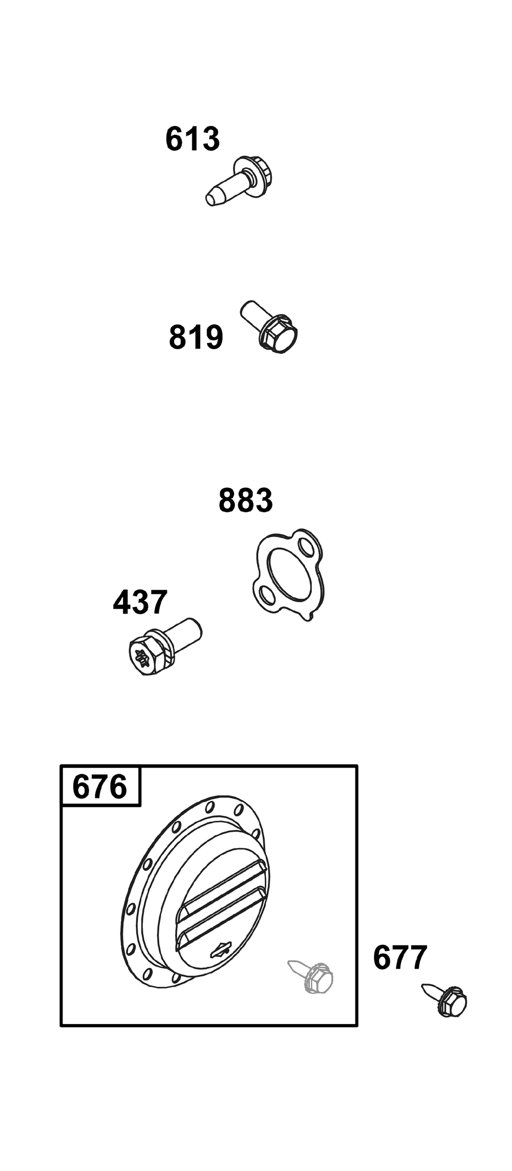 Exhaust Group Diagram and Parts List for 356447-0637-G1 200000 - 399999 Briggs and Stratton Engine